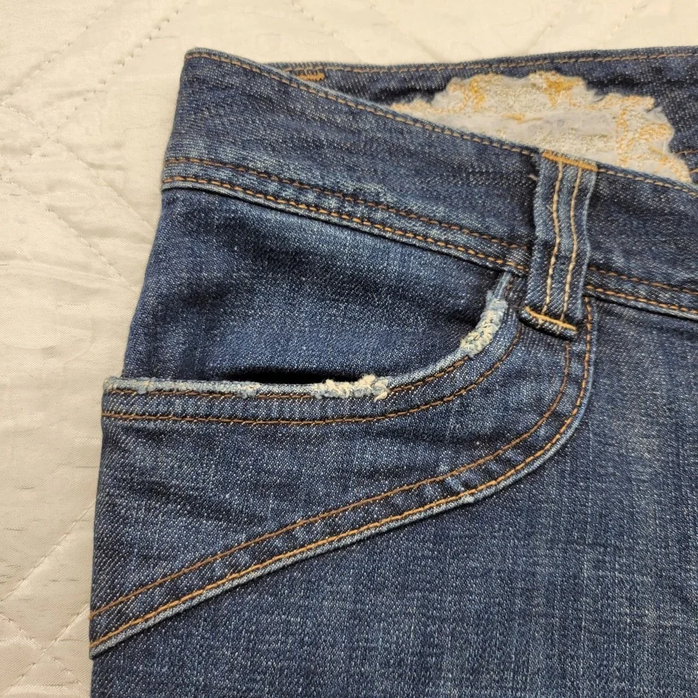 choice by Calvin Klein Ultra Skinny distressed blue jeans size 10 waist 32